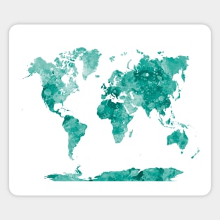 World map in watercolor Magnet